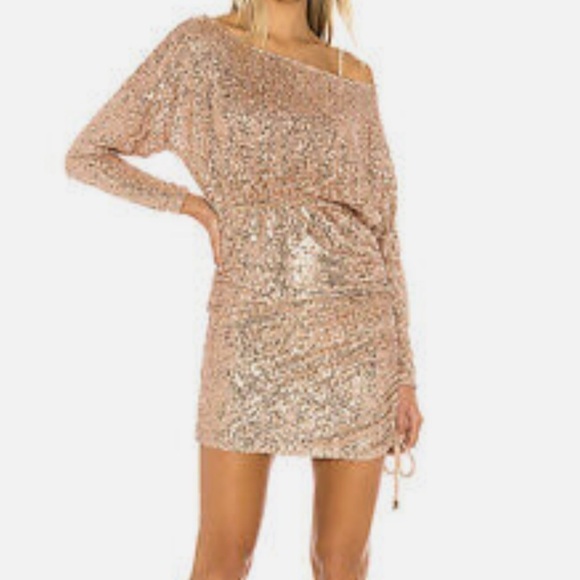Free People Sequin Long Sleeves Minidress Sz Small Taylor Swift Eras Tour Party - Picture 2 of 14